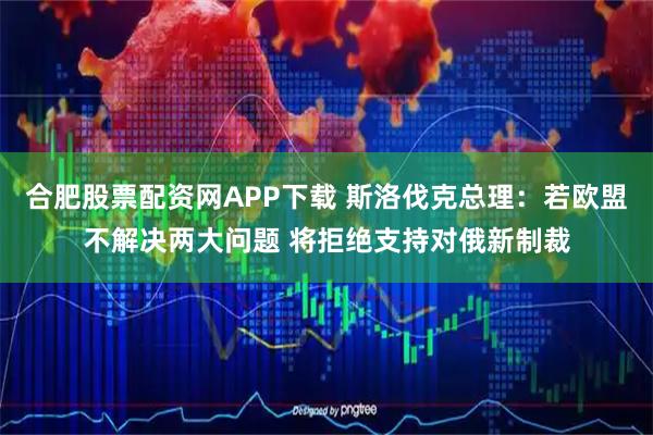 合肥股票配资网APP下载 斯洛伐克总理：若欧盟不解决两大问题 将拒绝支持对俄新制裁